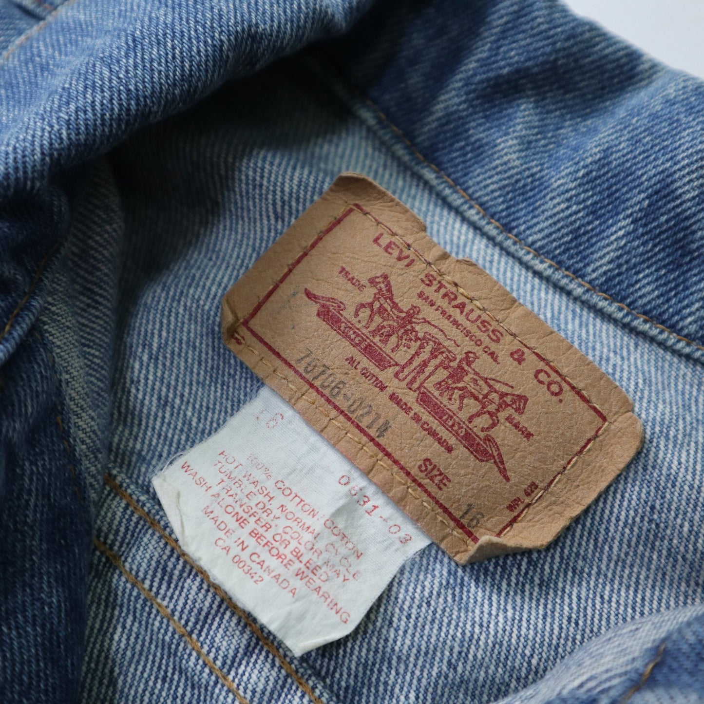 80s Levi’s 加拿大製 女生丹寧外套 - 富士鳥古著