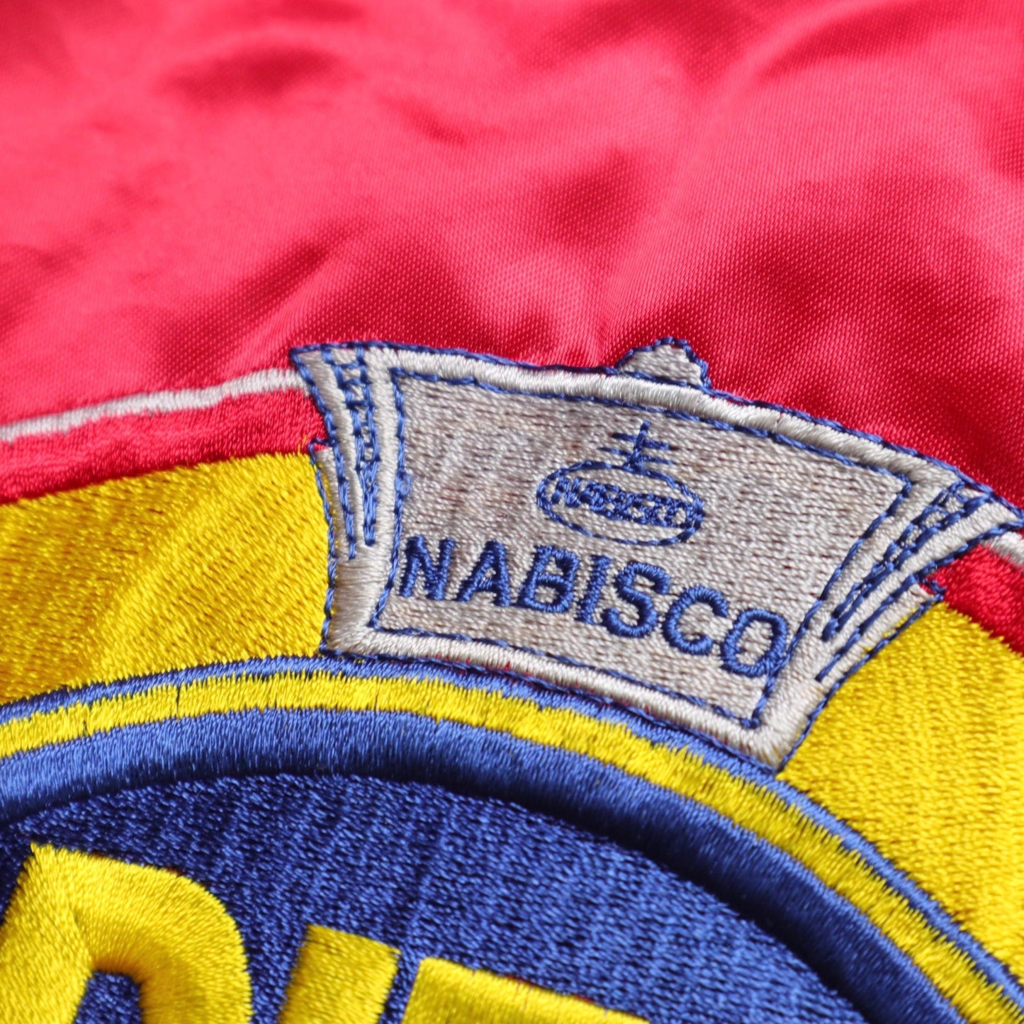 80s 美國製Nabisco RITZ Crackers Jukebox 紅色防風棒球外套 - 富士鳥古著