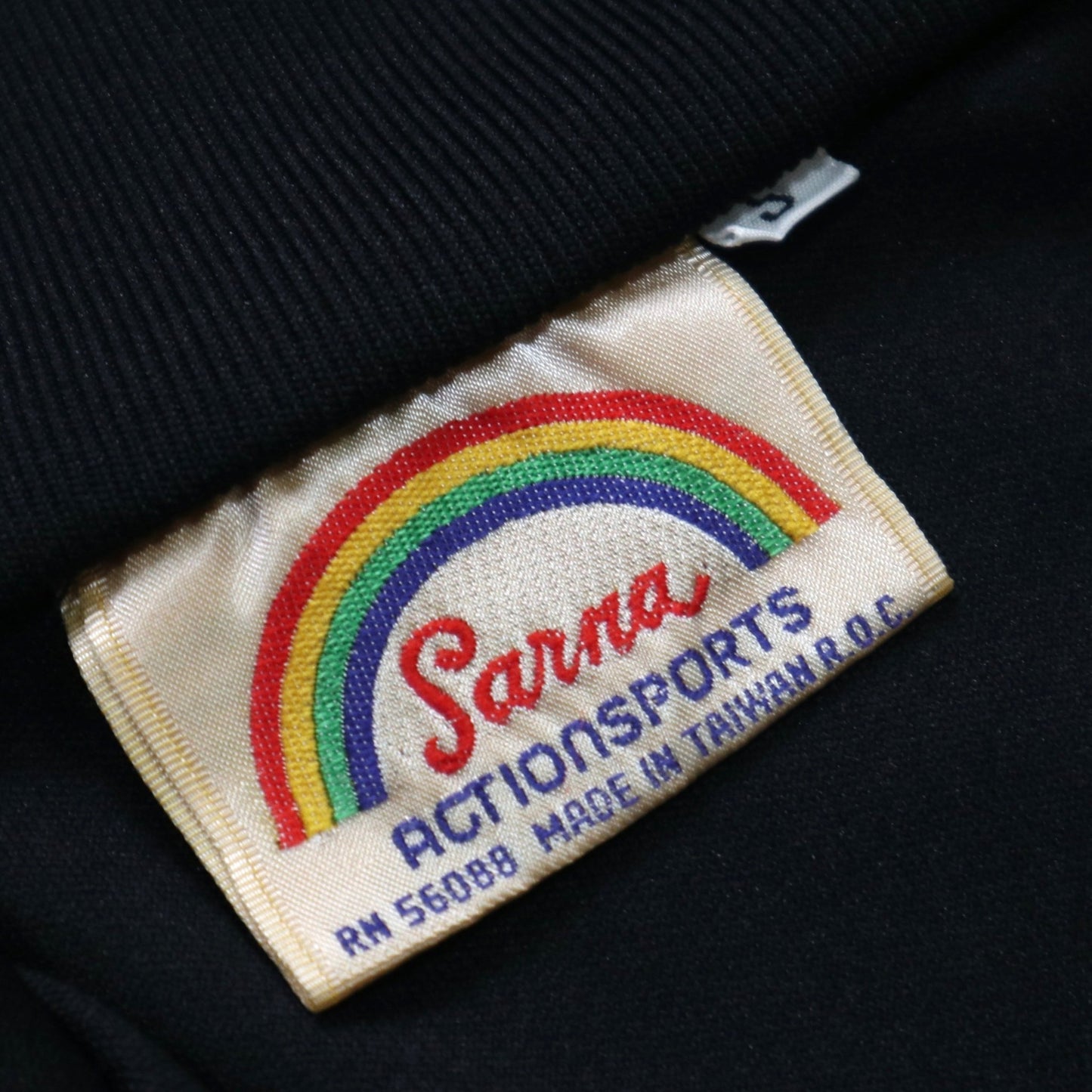 80s Sarna 黑色足球布章運動外套 - 富士鳥古著