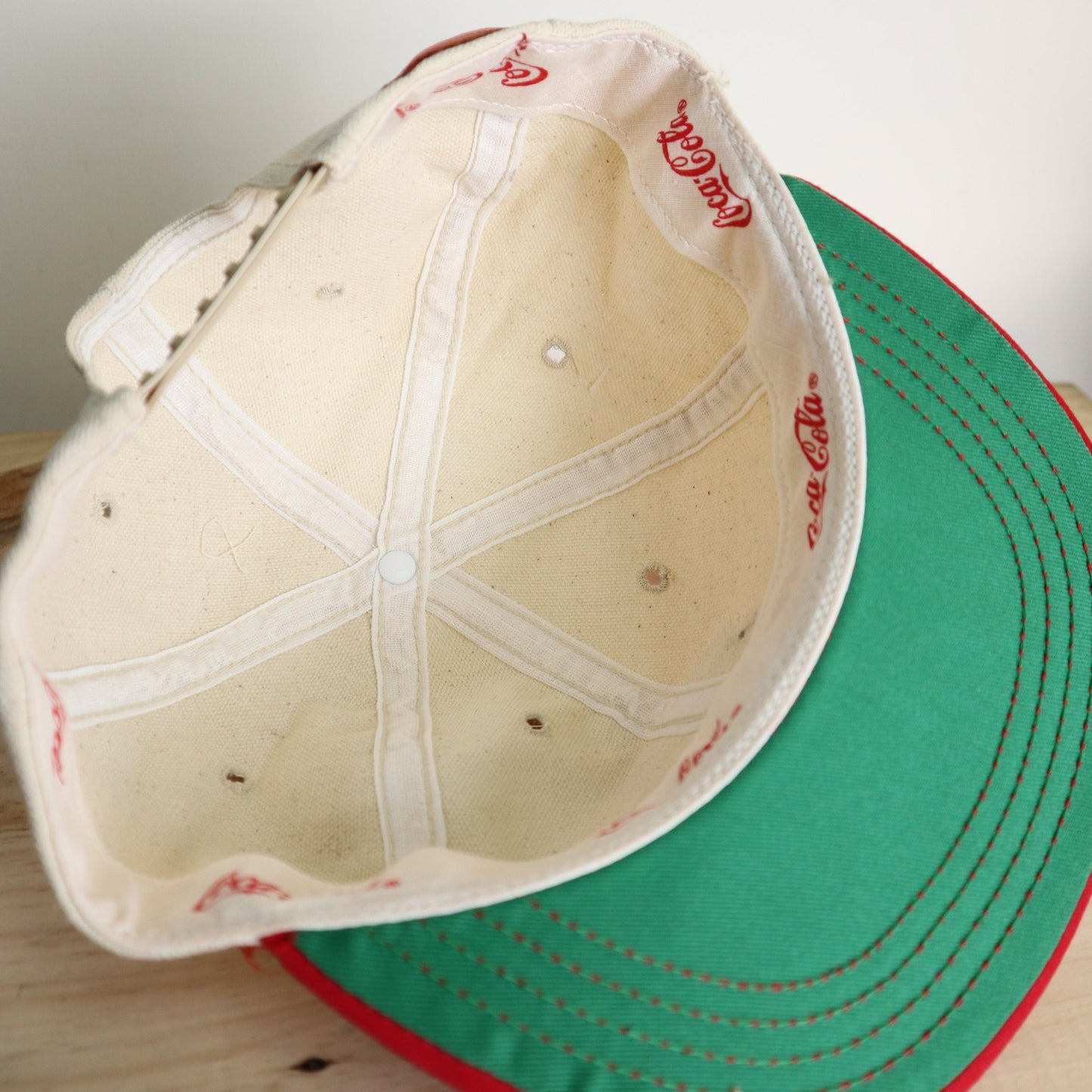 90s 美國製 *庫存新品*可口可樂刺繡布章棒球帽 - 富士鳥古著