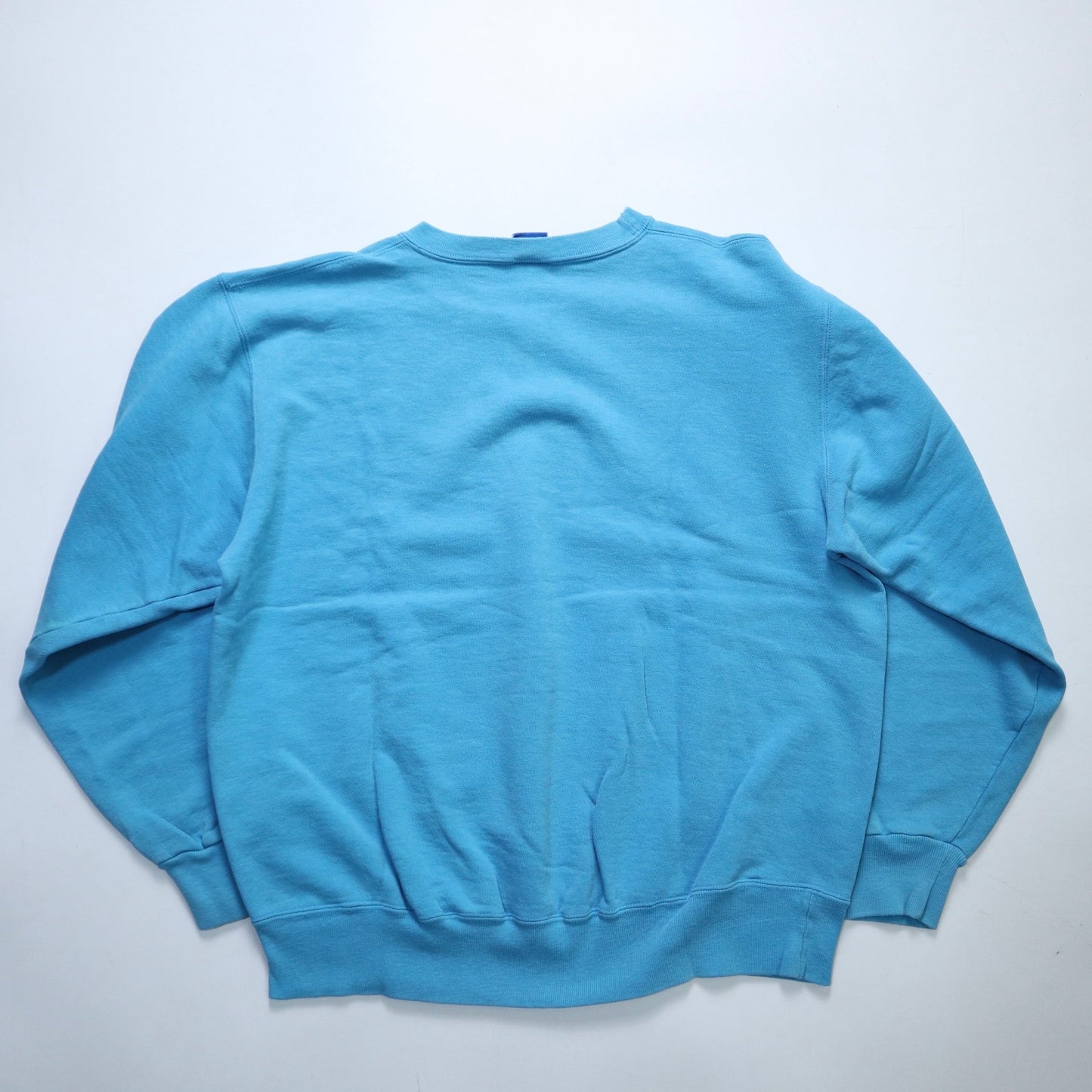 90s Champion 美國製 水藍色素面衛衣 - 富士鳥古著
