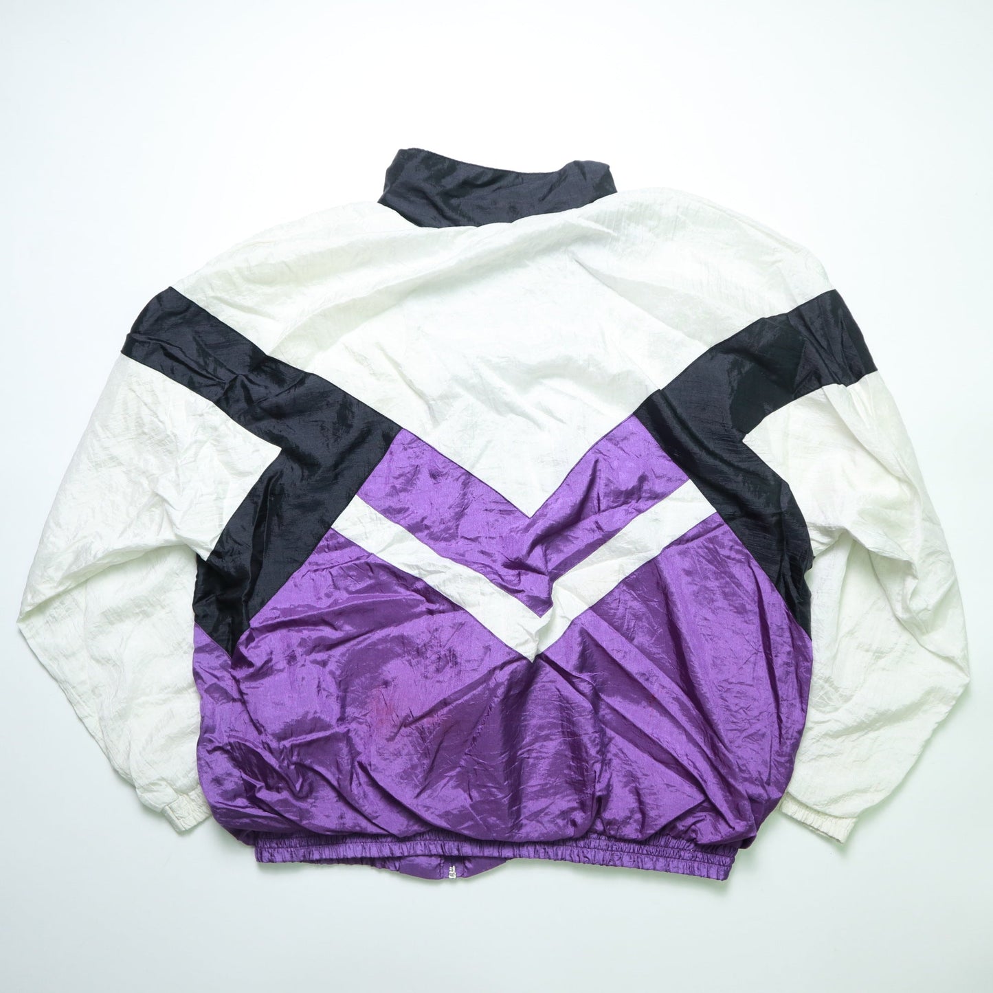 90's Crazy Nylon jacket 紫白撞色尼龍外套 防風外套 - 富士鳥古著