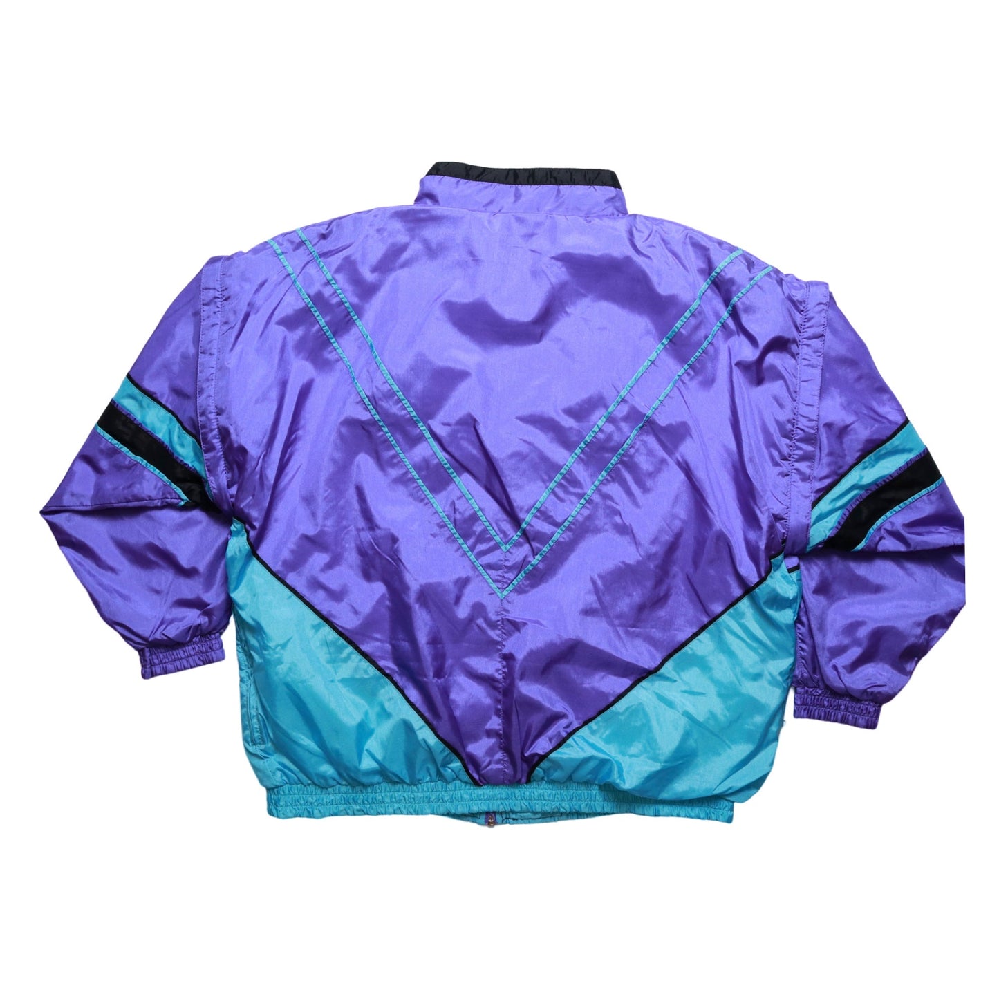 90's Crazy nylon jacket 紫色大V尼龍外套 - 富士鳥古著