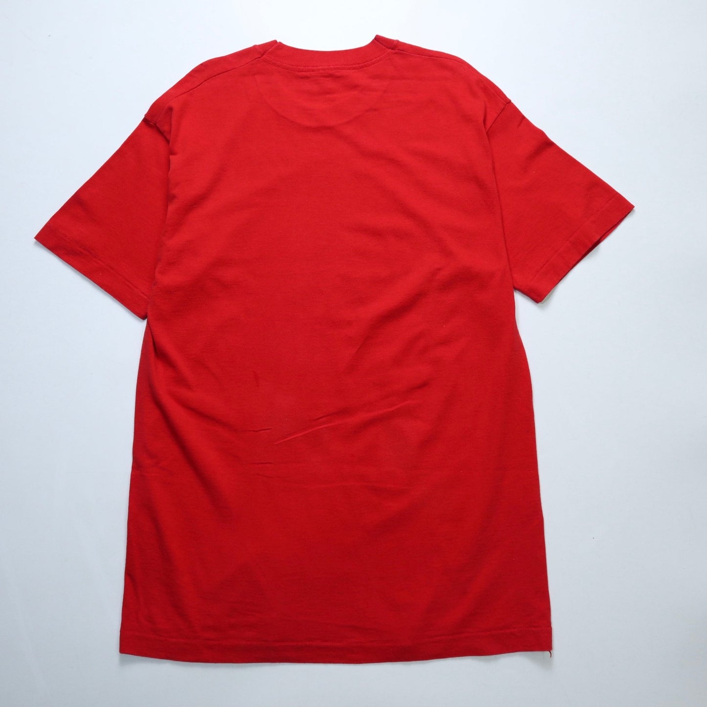 90s Fruit of the loom 美國製 NHL 芝加哥黑鷹隊 紅色膠印tee - 富士鳥古著