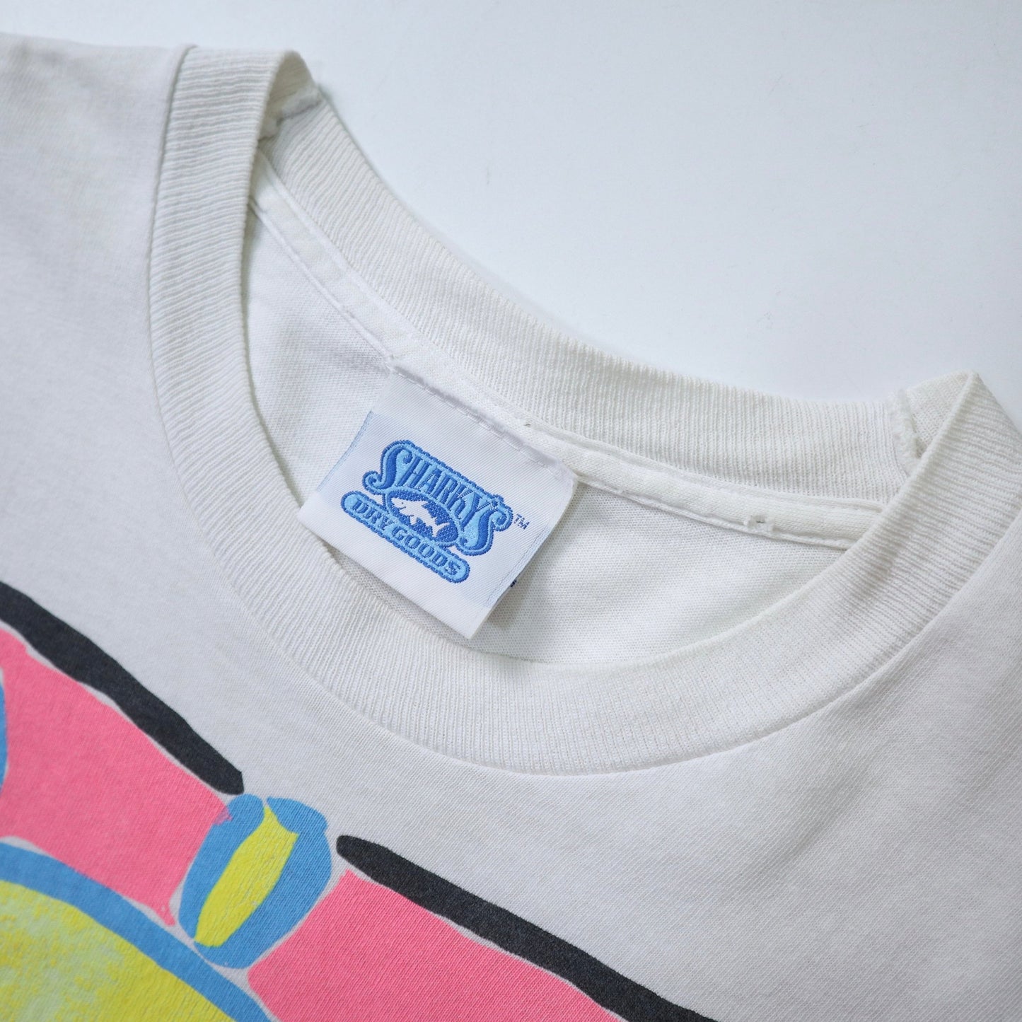 90s Fruit of the loom 美國製 無盡的夏日手繪太陽tee - 富士鳥古著