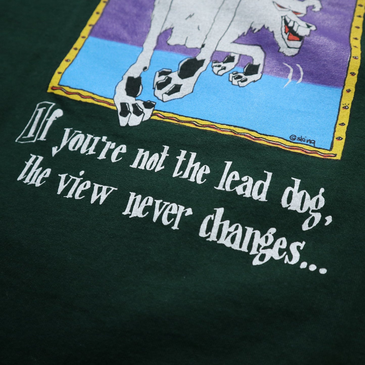 90s 加拿大製 Fruit of the loom Walt’s 綠色棉質tee - 富士鳥古著