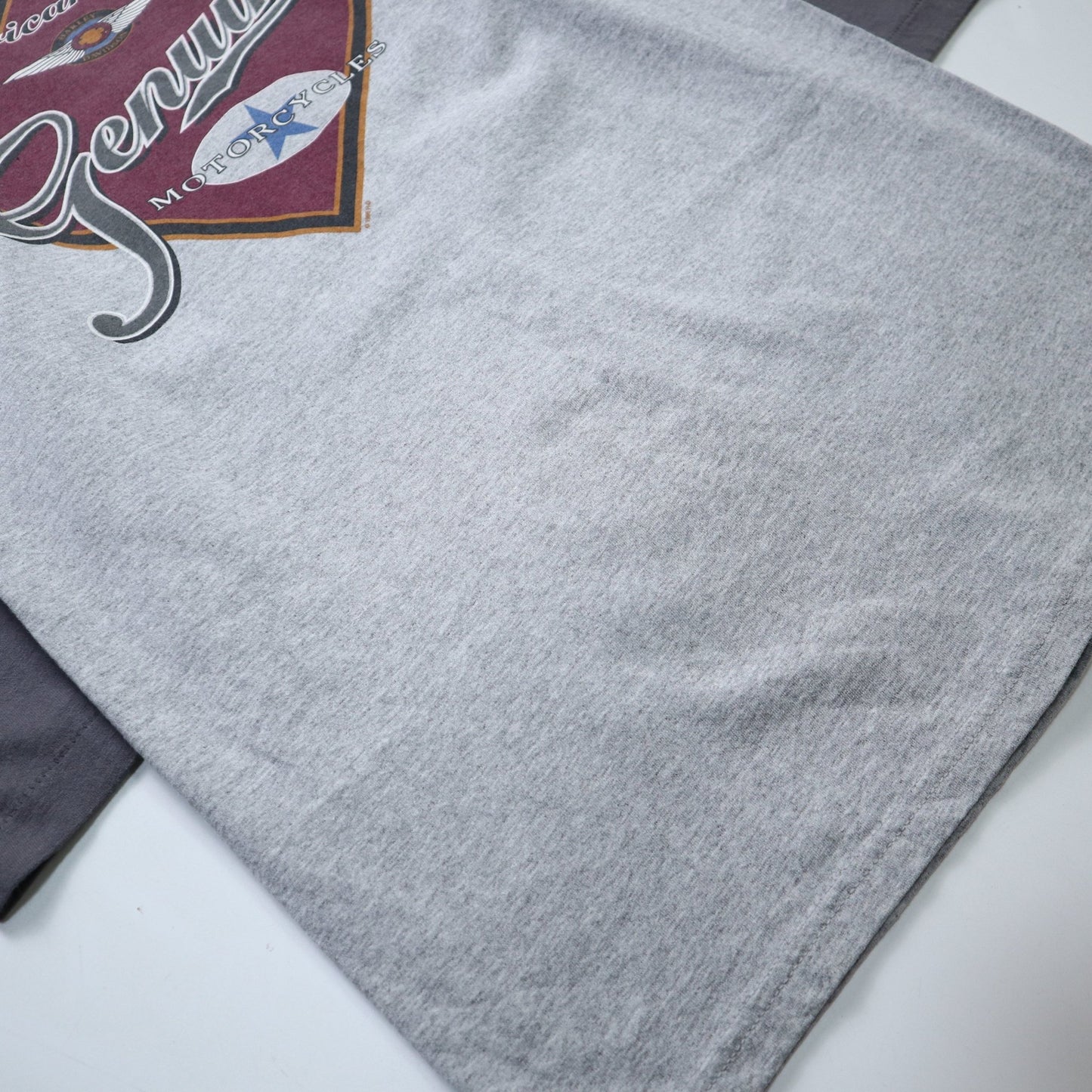 90s Harley Davidson 美國製 Young Greensboro NC 拼色7分袖tee - 富士鳥古著