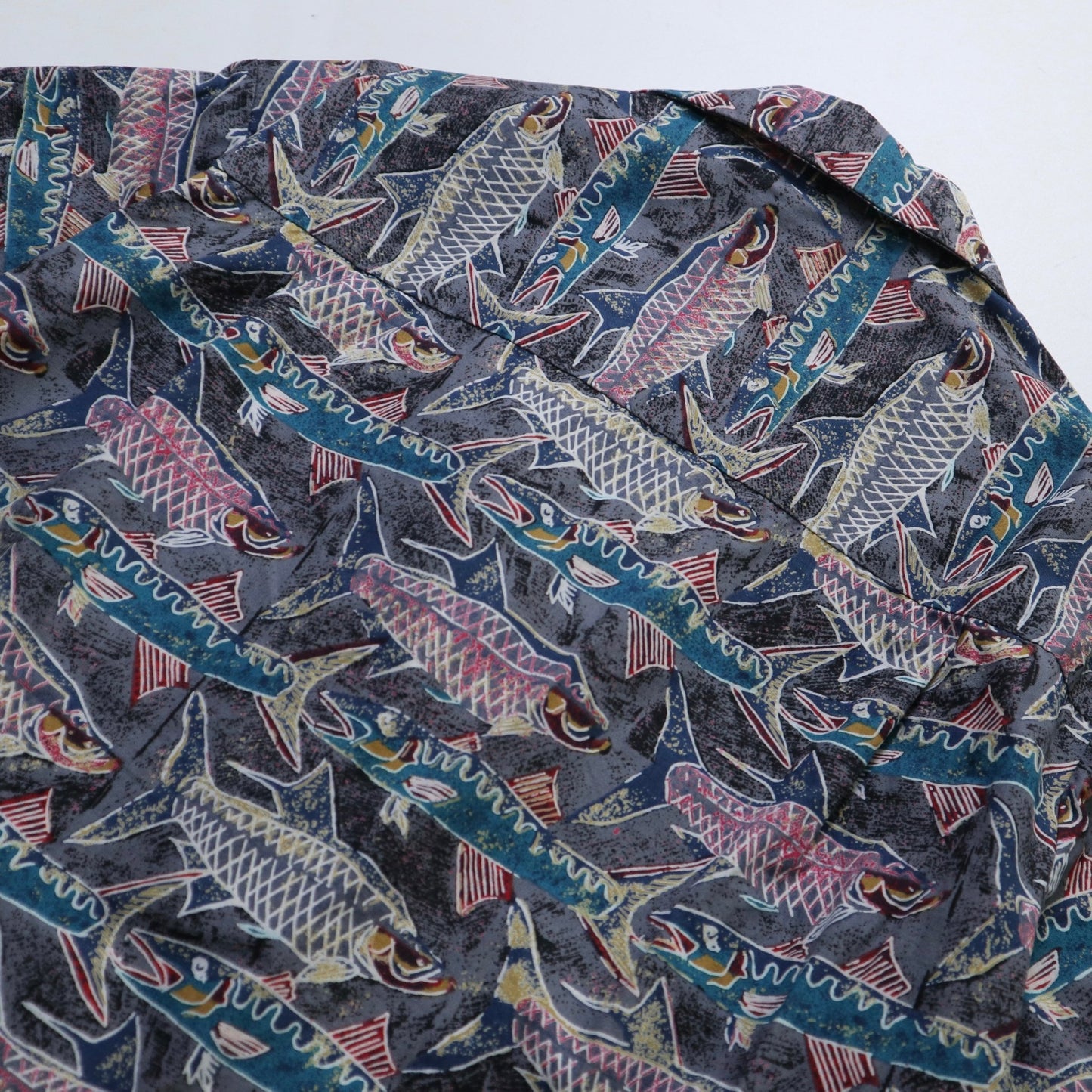 90s kahala 美國製 滿版魚印花夏威夷襯衫 - 富士鳥古著