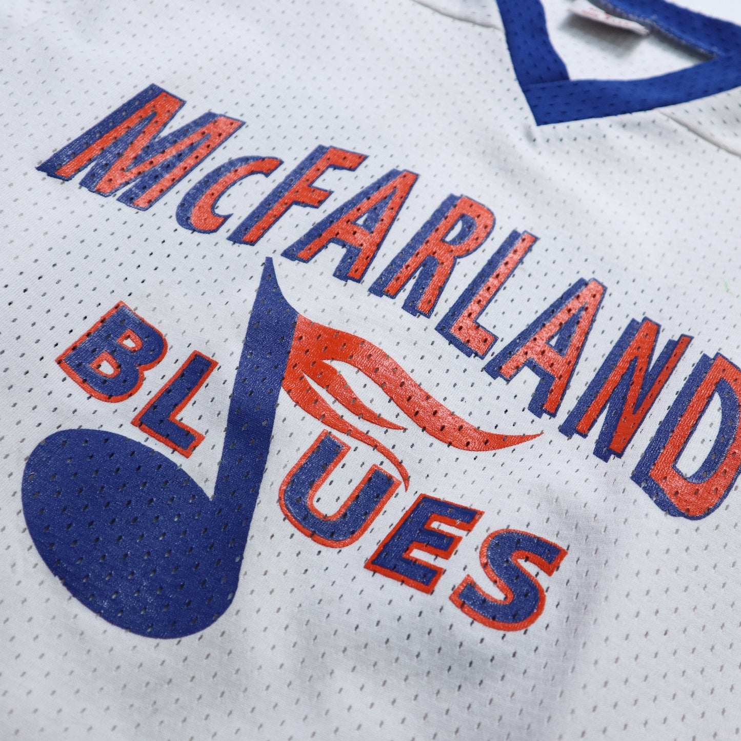 90s 美國製 McFarland Blues 冰球網洞衣 - 富士鳥古著