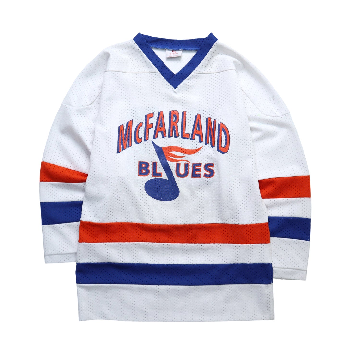 90s 美國製 McFarland Blues 冰球網洞衣 - 富士鳥古著