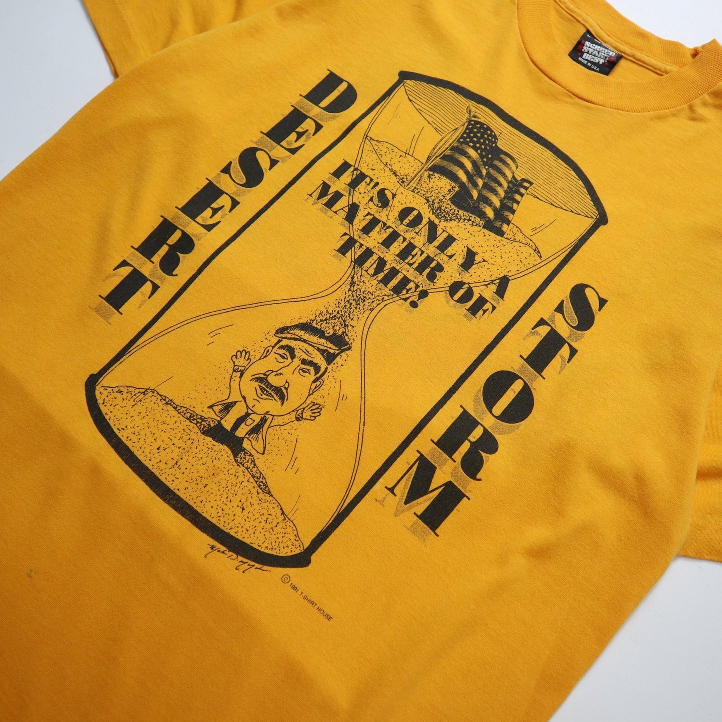 90s Screen Stars Best 美國製 黃色沙漠風暴tee - 富士鳥古著