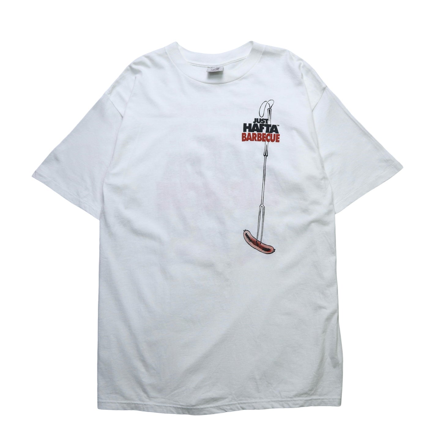 90s 美國製 "就是得烤肉"幽默標語tee - 富士鳥古著