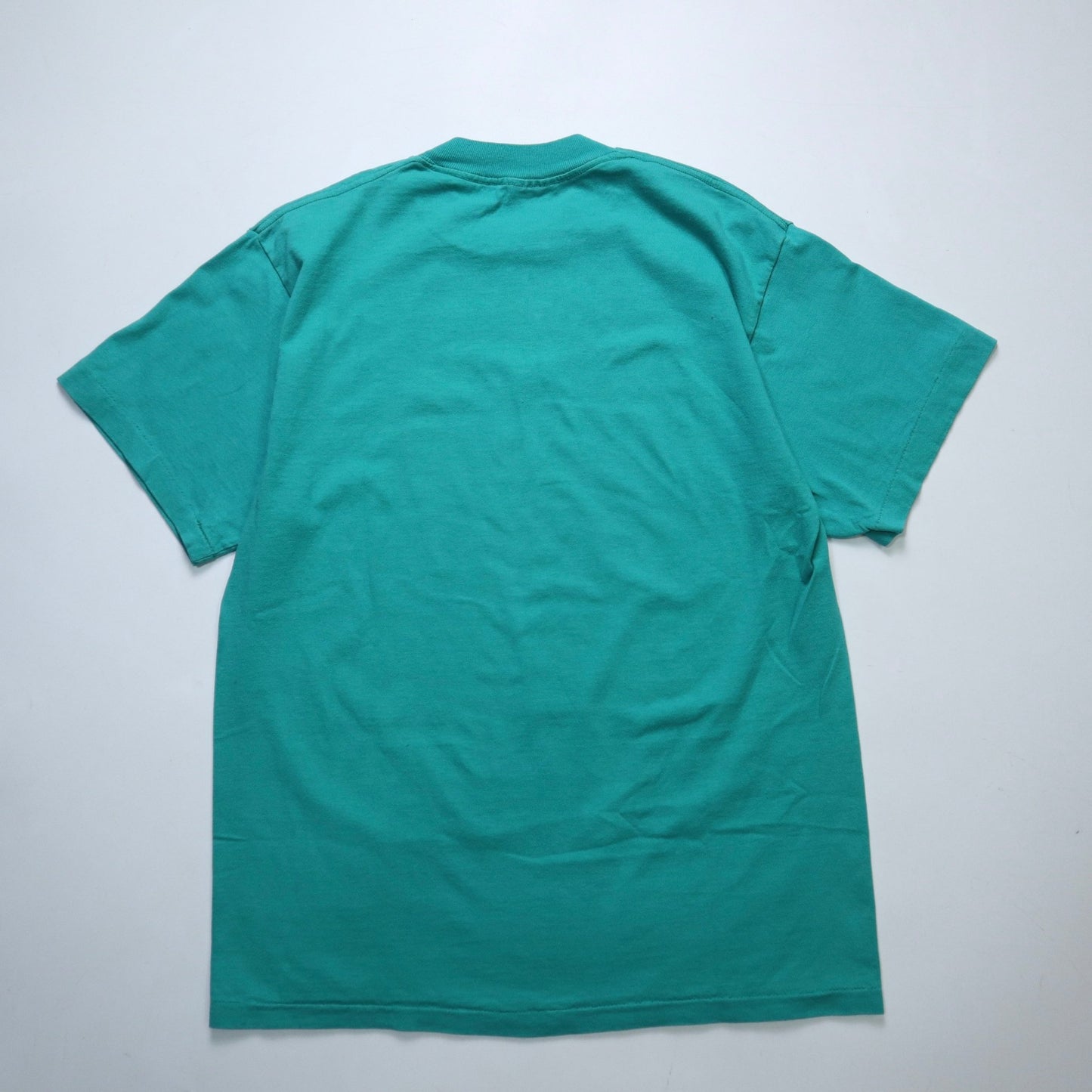 90s 薄荷綠龍蝦膠印tee / Single Stitch - 富士鳥古著