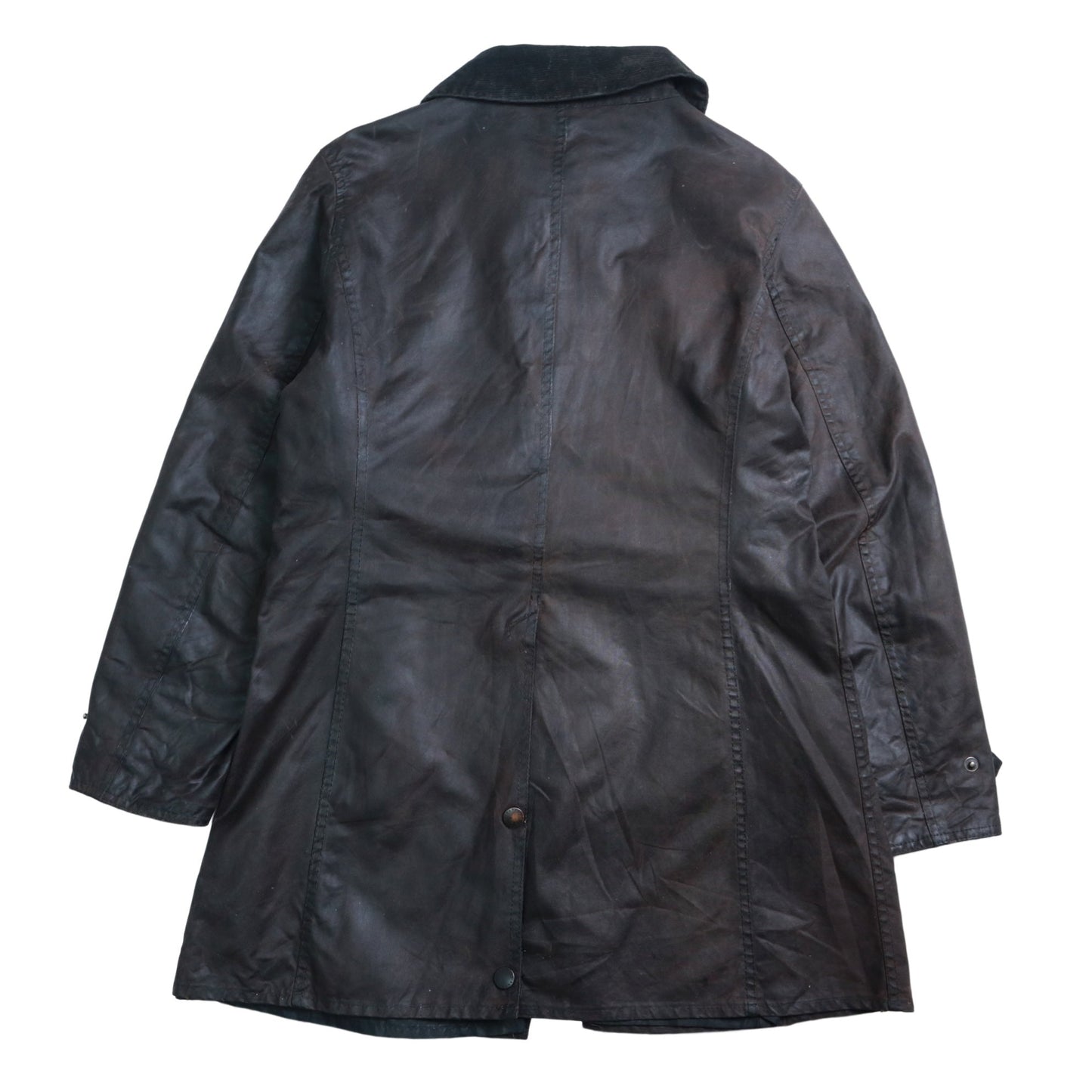 Barbour Ladies newmarket 深咖啡色油布外套 - 富士鳥古著