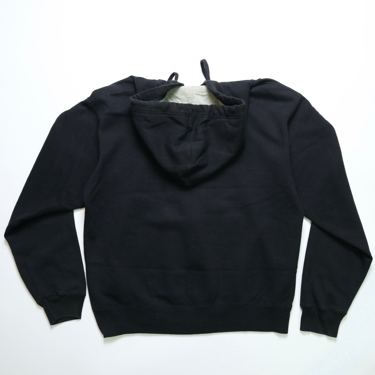 Champion 黑色素面連帽外套 - 富士鳥古著