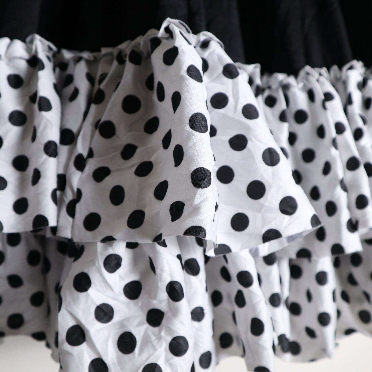 黑白點點 蛋糕裙 dancing Skirt - 富士鳥古著