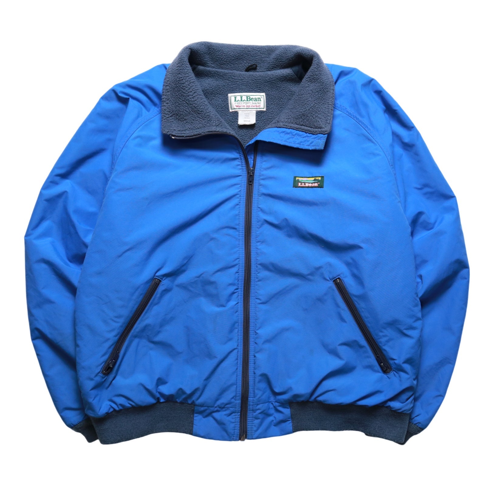 1980s LLBean American-made blue windproof warm jacket Warm