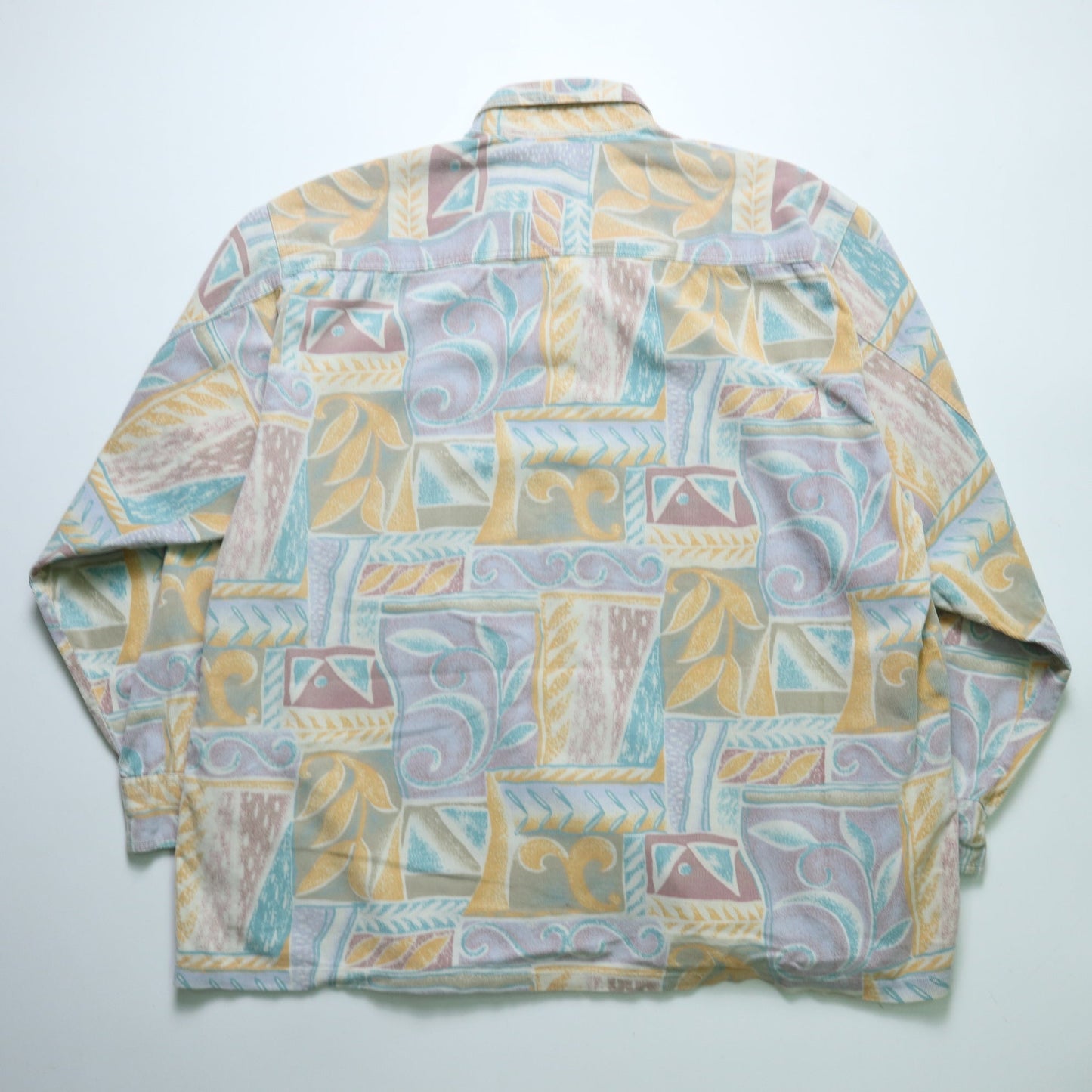 幾何圖燈芯絨襯衫 古著襯衫 - 富士鳥古著