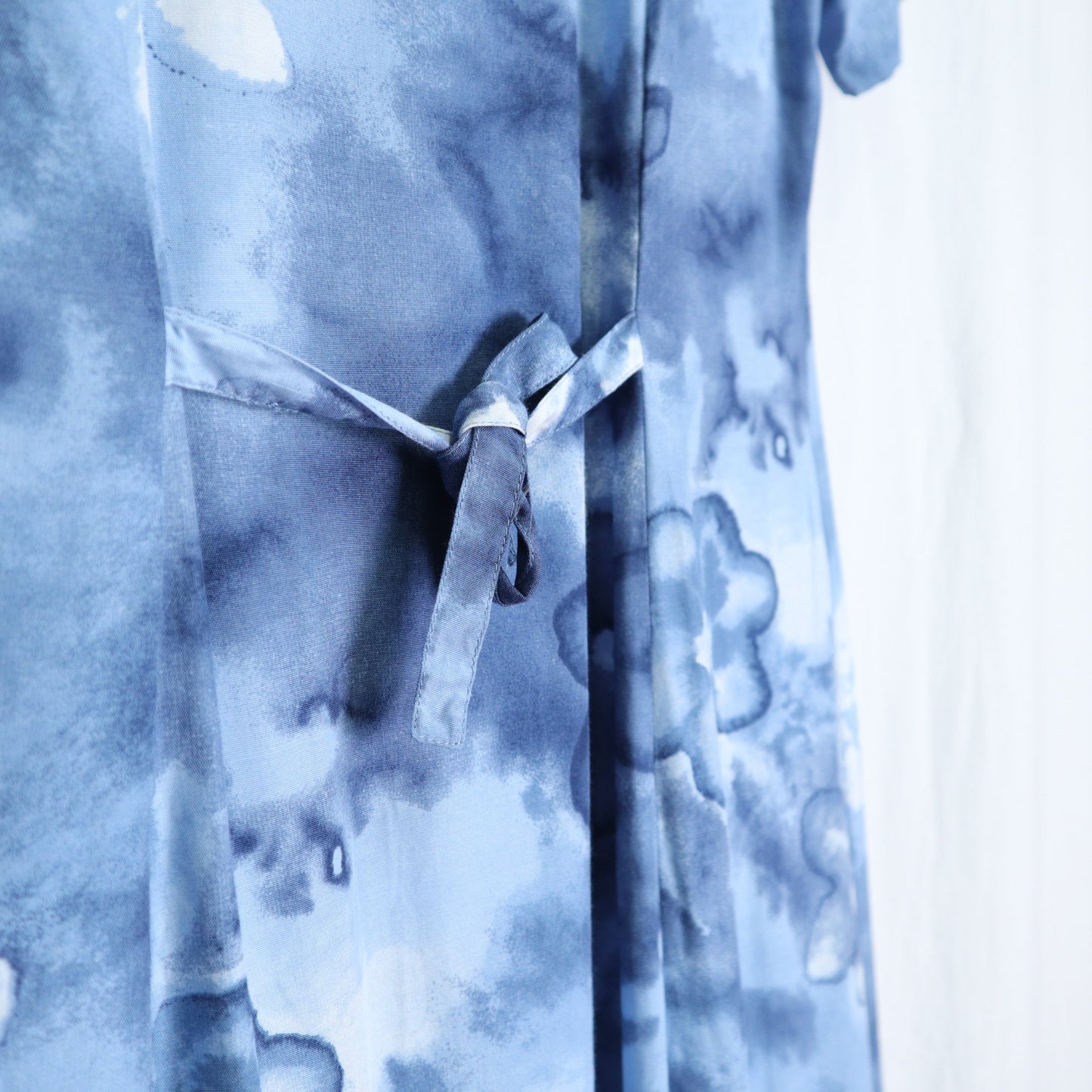 印花貝殼扣洋裝 古著洋裝 - 富士鳥古著