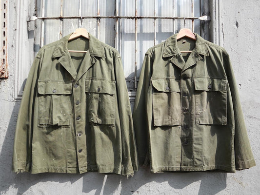 1940s WWII US ARMY M43 HBT jacket - 富士鳥古著