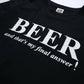 00s "Beer” and That's My Final Answer 幽默標語tee - 富士鳥古著