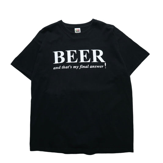 00s "Beer” and That's My Final Answer 幽默標語tee - 富士鳥古著