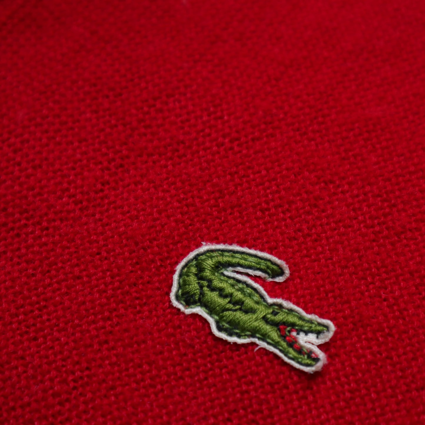1980s Lacoste IZOD 美國製 紅色V領針織衫