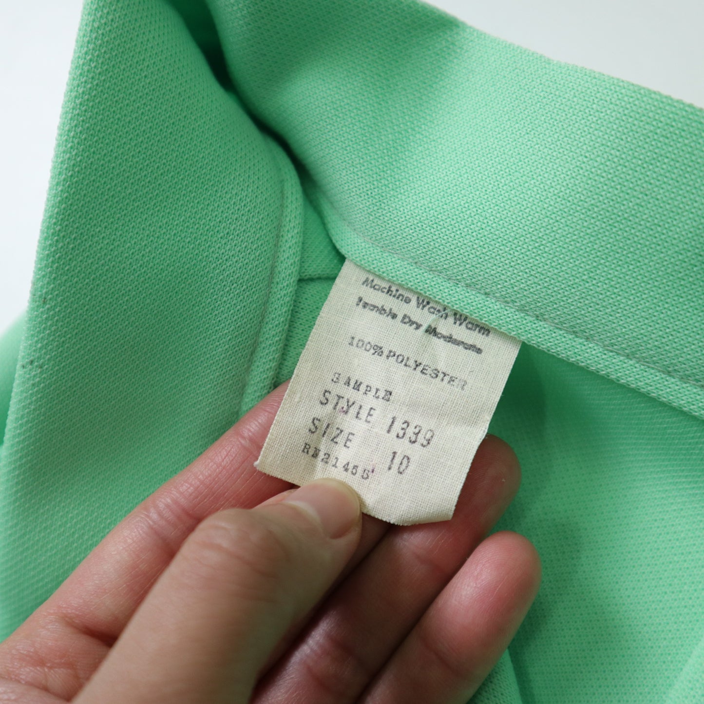 (26-27w) 1980年代 アメリカ製 ミントグリーンの立体ポケット付き七分ワイドパンツ