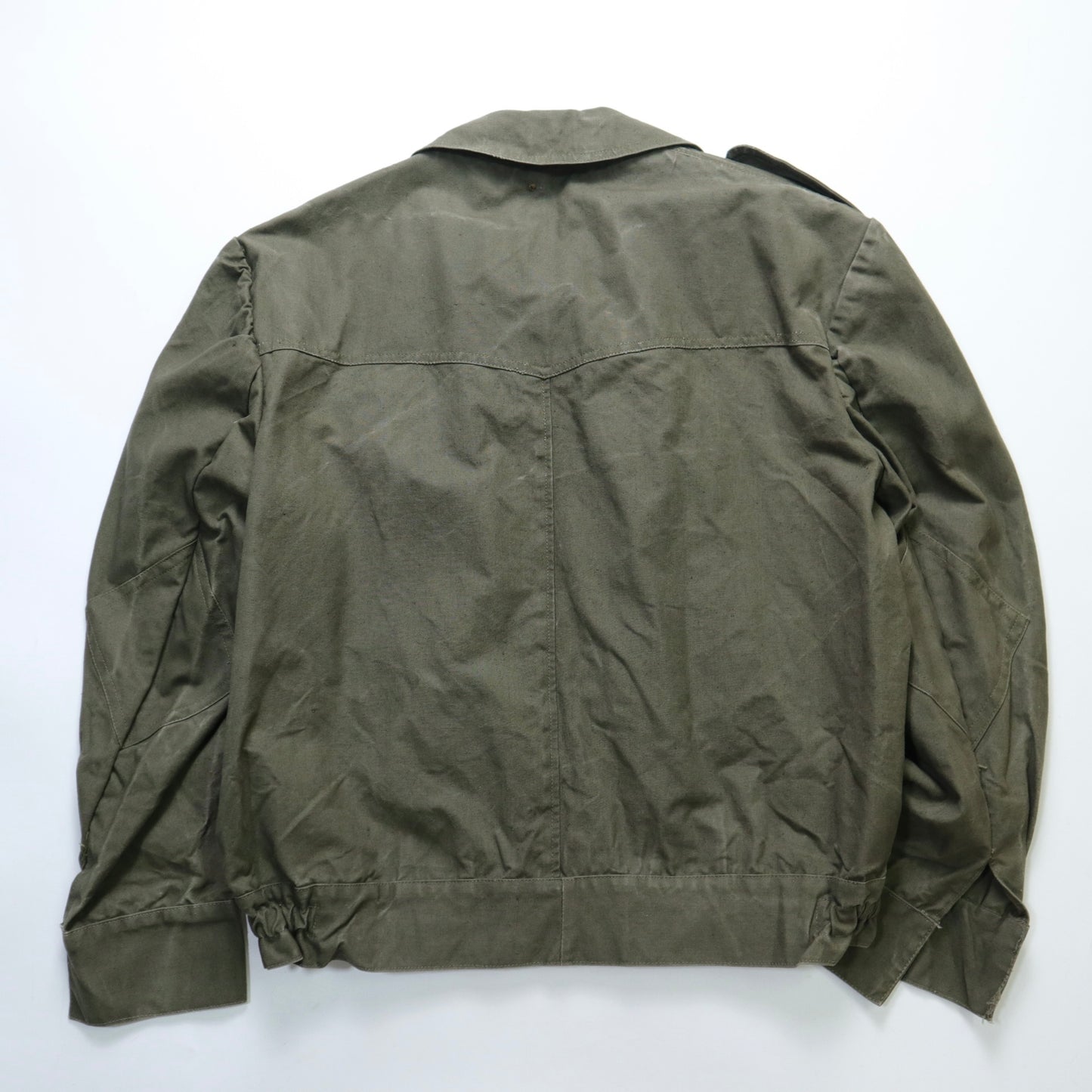 1980s Bulgarian olive green military canvas jacket
