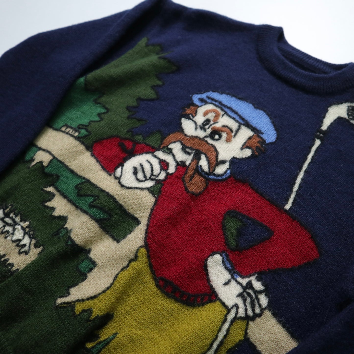 90s golf men's three-dimensional textured sweater