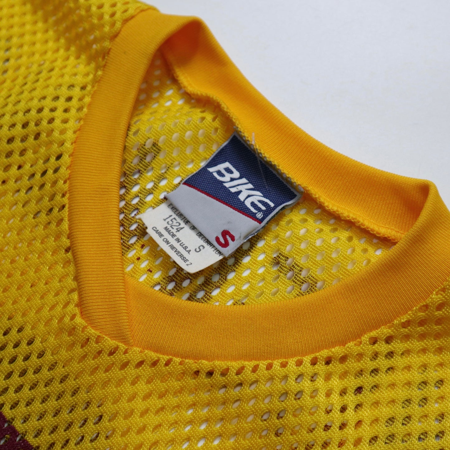80s 美國製 BIKE Wonder woman 黃色美式足球網洞衣