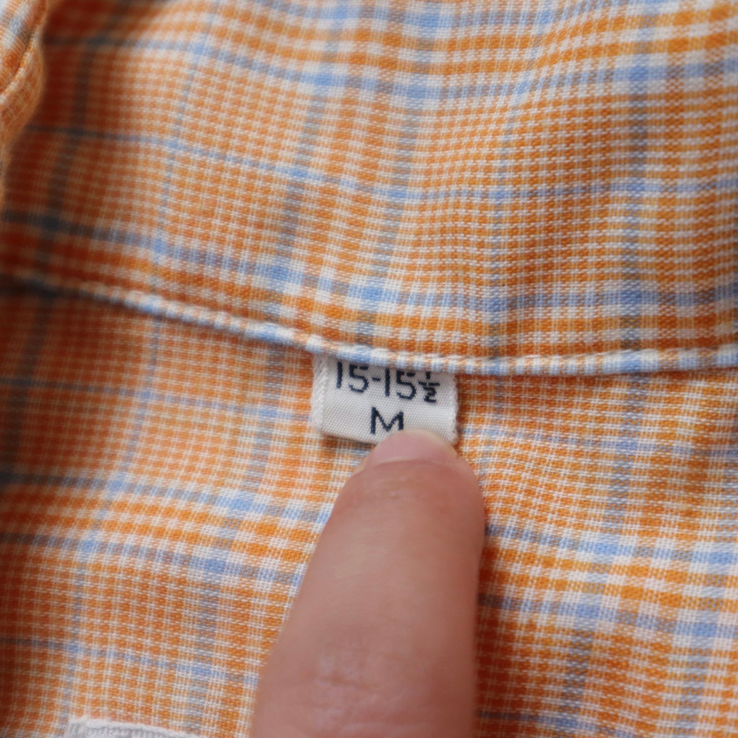 1970年代 ロッククリフ オレンジチェック柄 アローカラーシャツ カナダ製