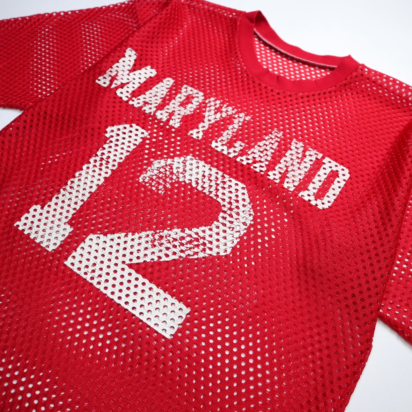 70-80s Champion 美國製 Maryland 紅色美式足球網洞衣