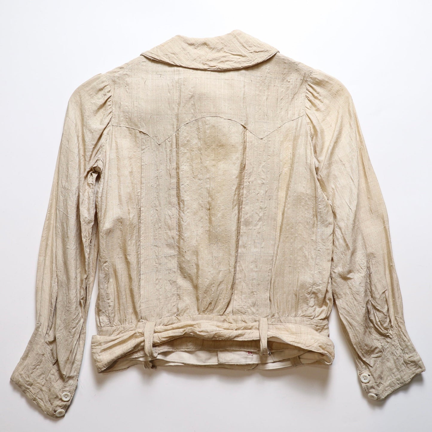 1900s 愛德華時期 古董絲質領結上衣 Antique Edwardian blouse - 富士鳥古著