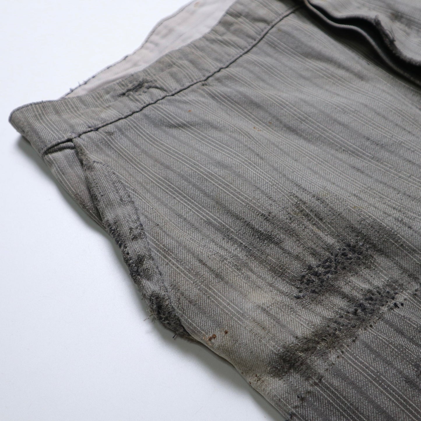 1930's French Striped work trousers 法國補丁工作褲 - 富士鳥古著