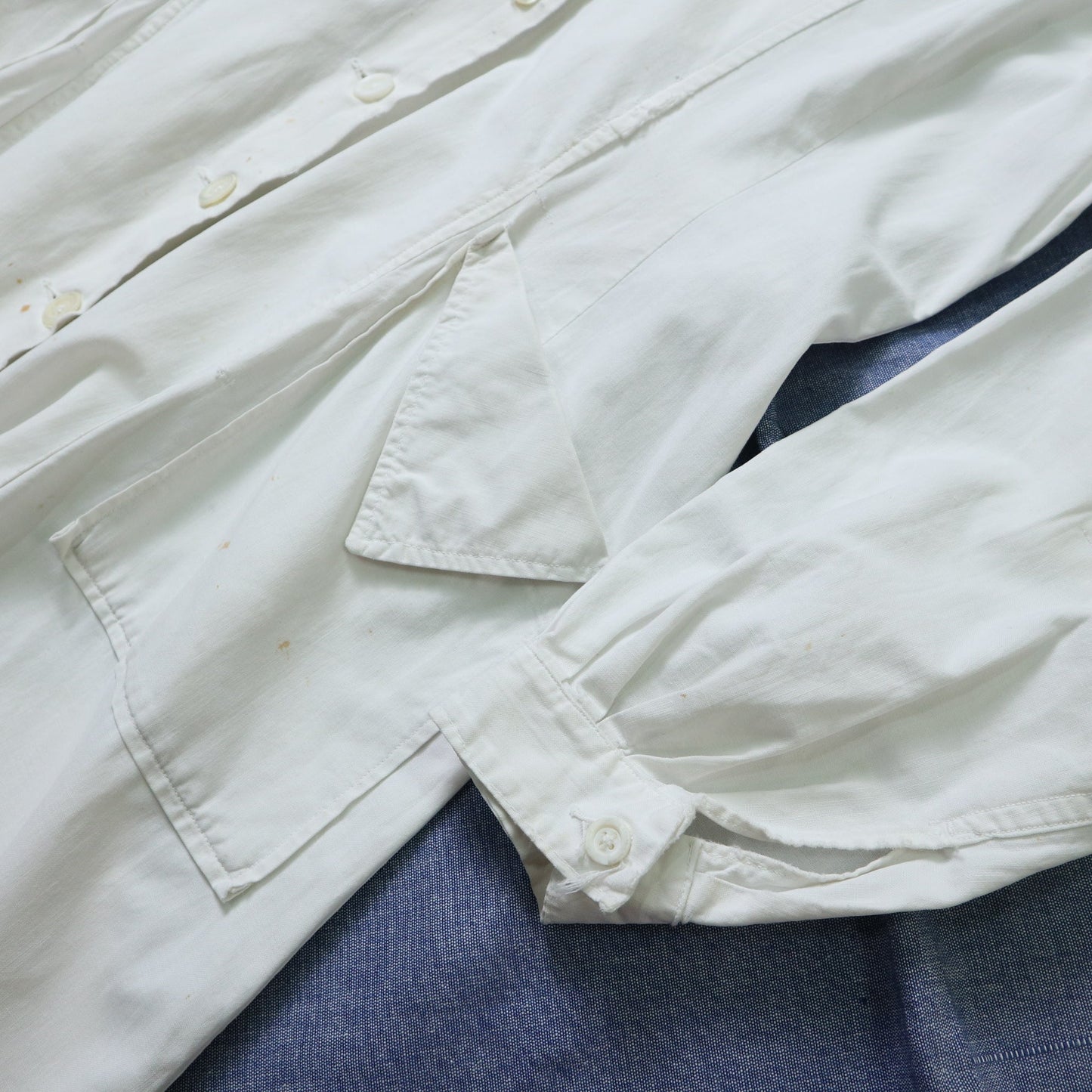 1940 - 50's French white workwear 白色法國工裝外套 - 富士鳥古著