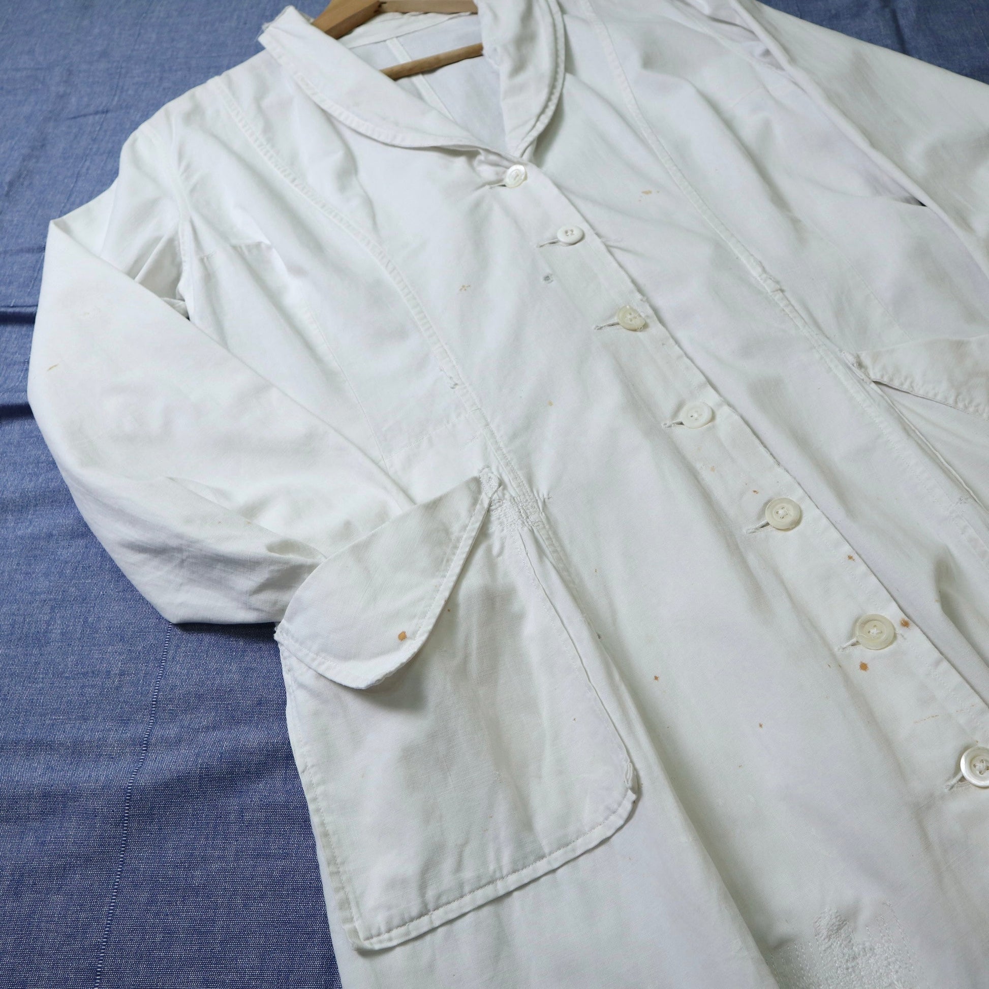 1940 - 50's French white workwear 白色法國工裝外套 - 富士鳥古著