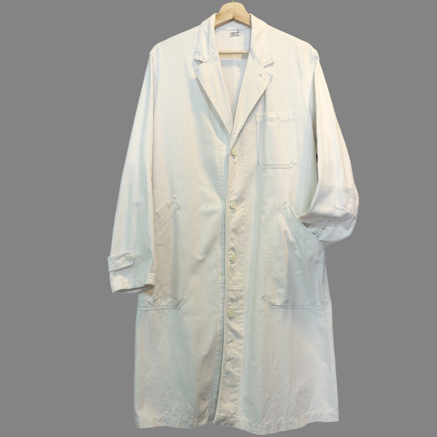 1940's SANFOR FRENCH WHITE WORKWEAR 白色法國工裝外套 - 富士鳥古著