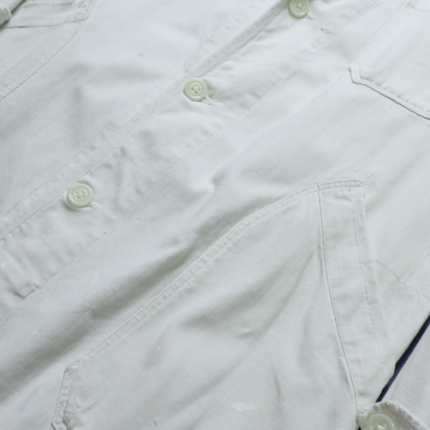 1940's SANFOR FRENCH WHITE WORKWEAR 白色法國工裝外套 - 富士鳥古著