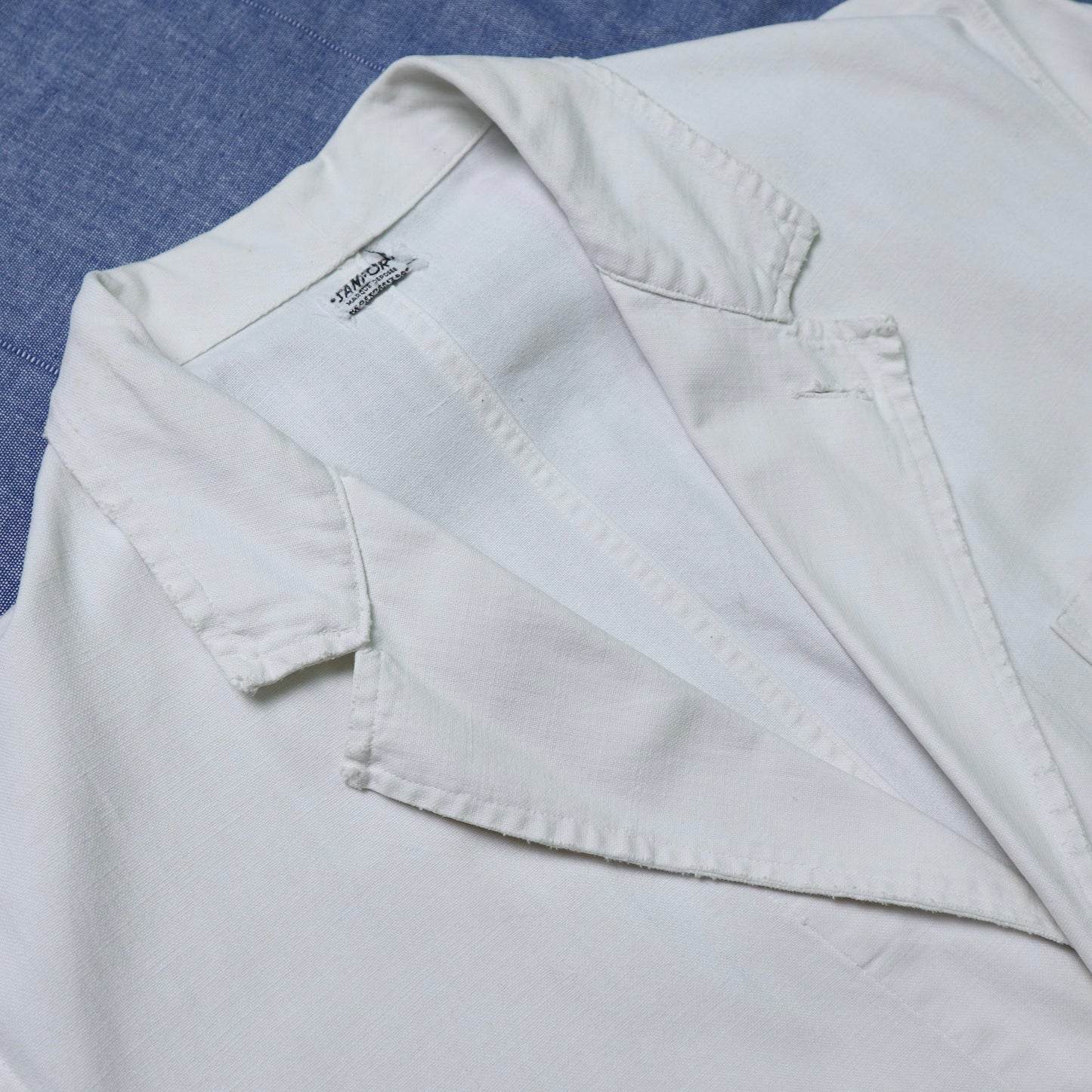 1940's SANFOR FRENCH WHITE WORKWEAR 白色法國工裝外套 - 富士鳥古著