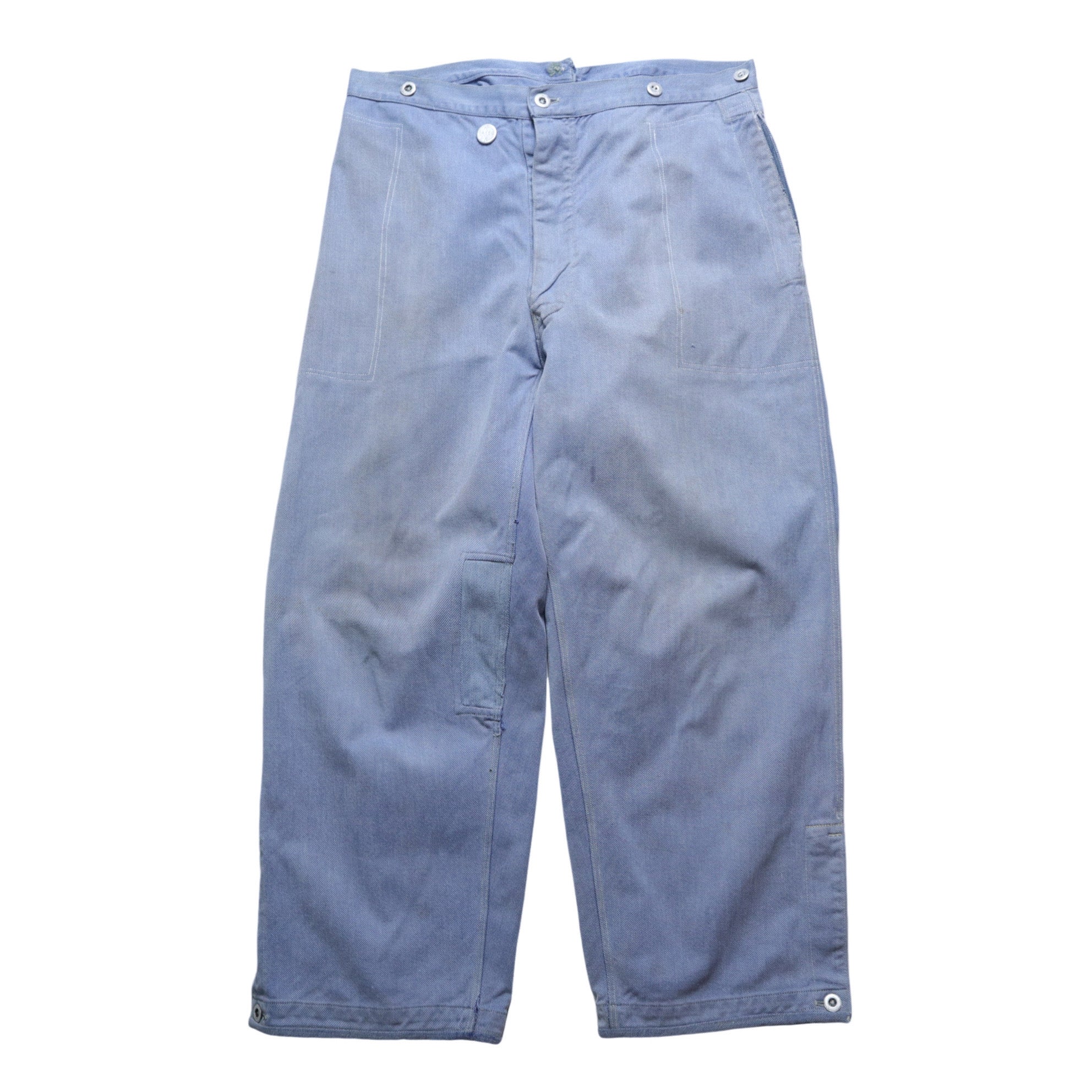 1940s WWII Swiss Prison denim work pants Swiss prison denim work pants -  Fujibird Vintage – 富士鳥古著