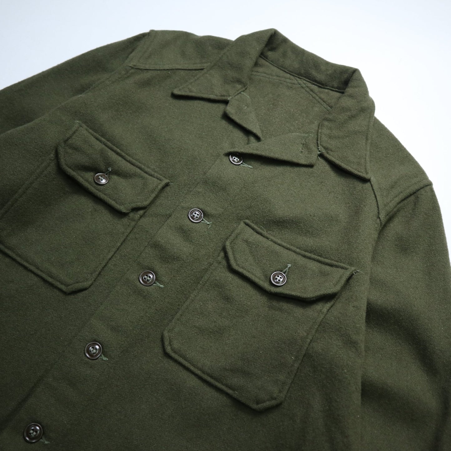 1950s OG - 108 US Army Wool Field Shirt 橄欖綠羊毛襯衫（1） - 富士鳥古著