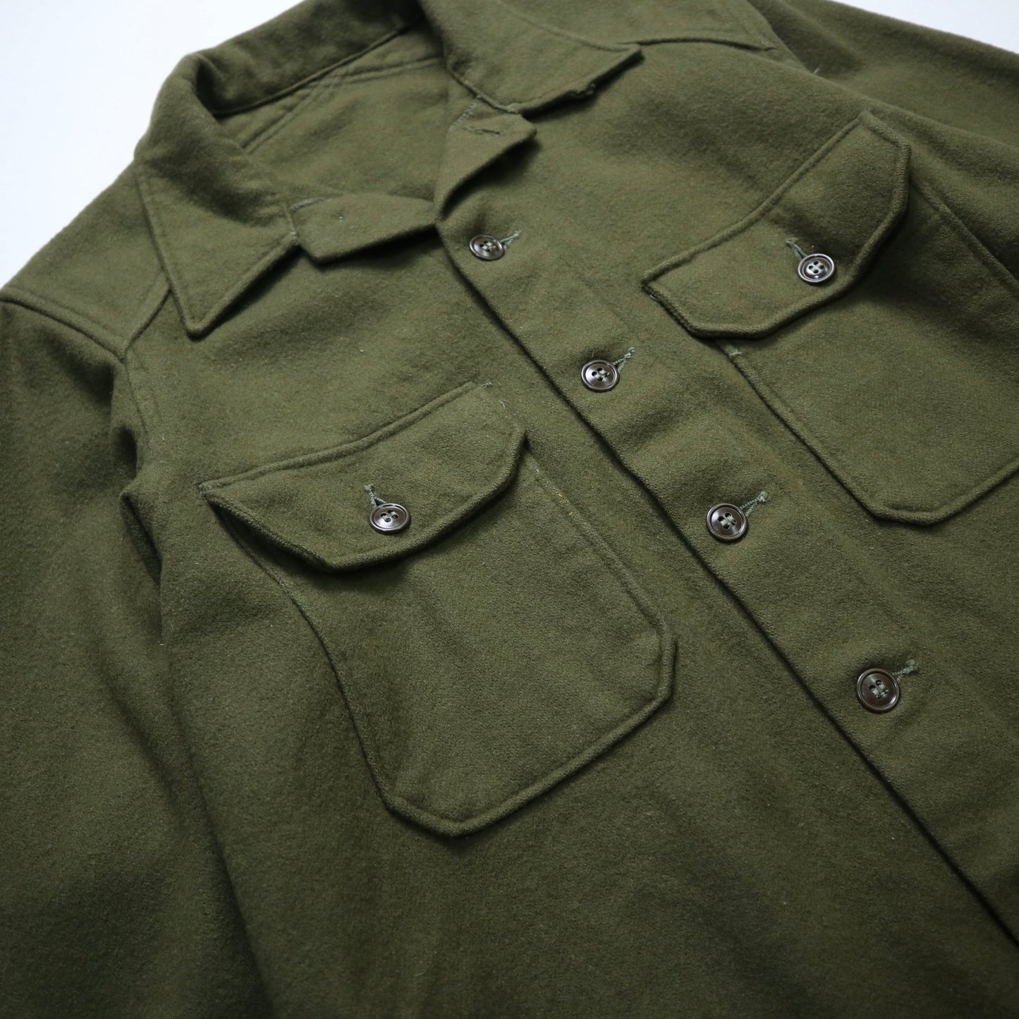 1950s OG - 108 US Army Wool Field Shirt 橄欖綠羊毛襯衫（2） - 富士鳥古著