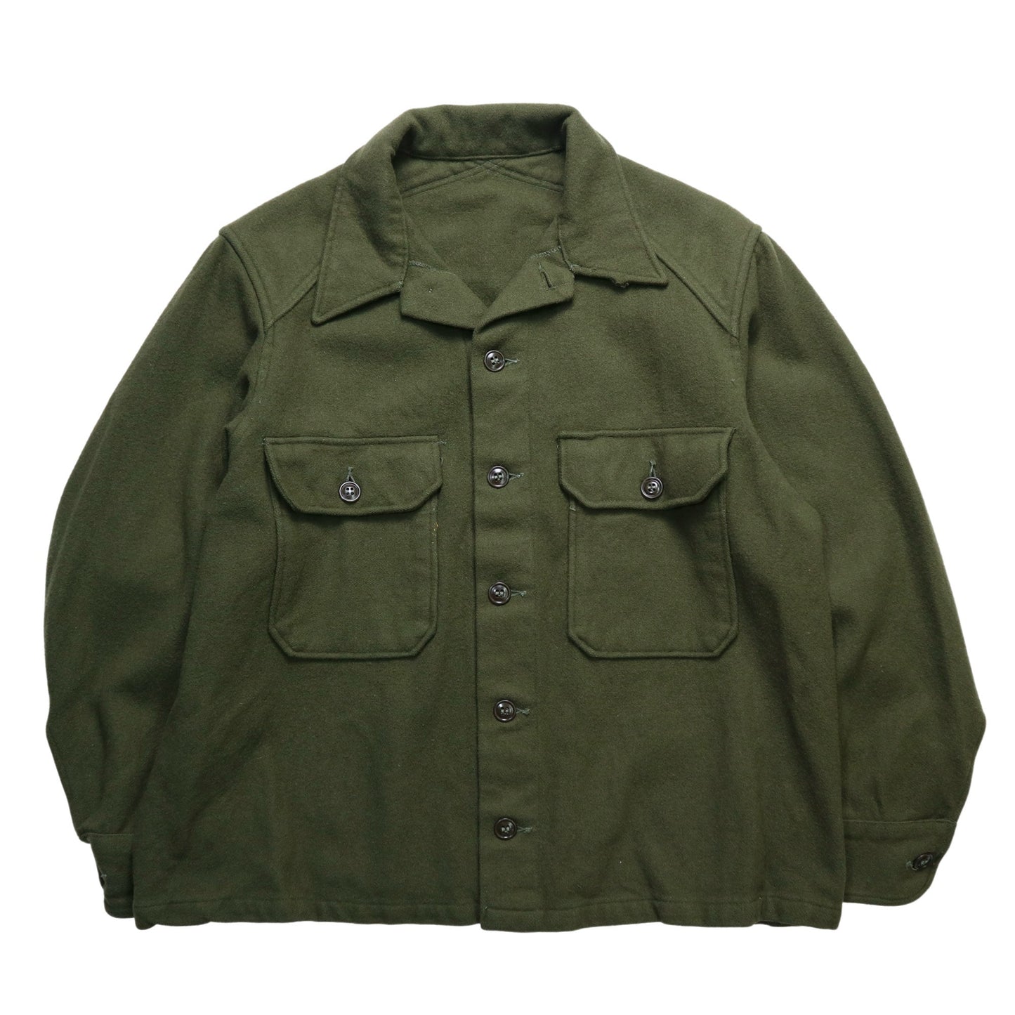 1950s OG - 108 US Army Wool Field Shirt 橄欖綠羊毛襯衫（2） - 富士鳥古著