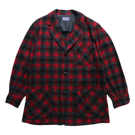 1950s 美國製 Pendleton 羊毛格紋外套 Wool plaid jacket - 富士鳥古著