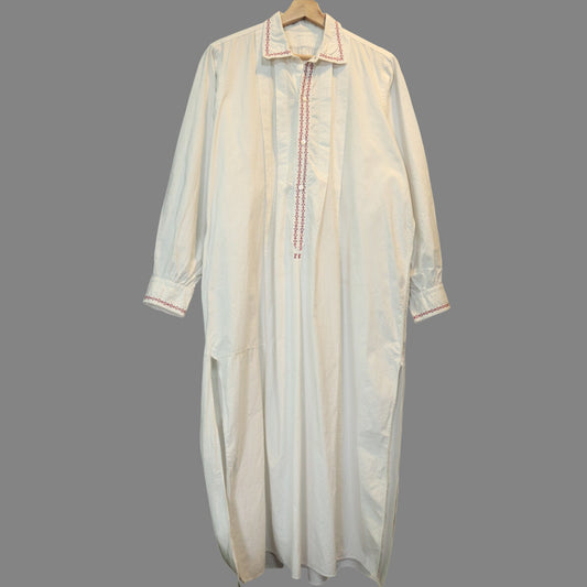 1960s Antique French nightshirt 法國刺繡睡衣襯衫 - 富士鳥古著