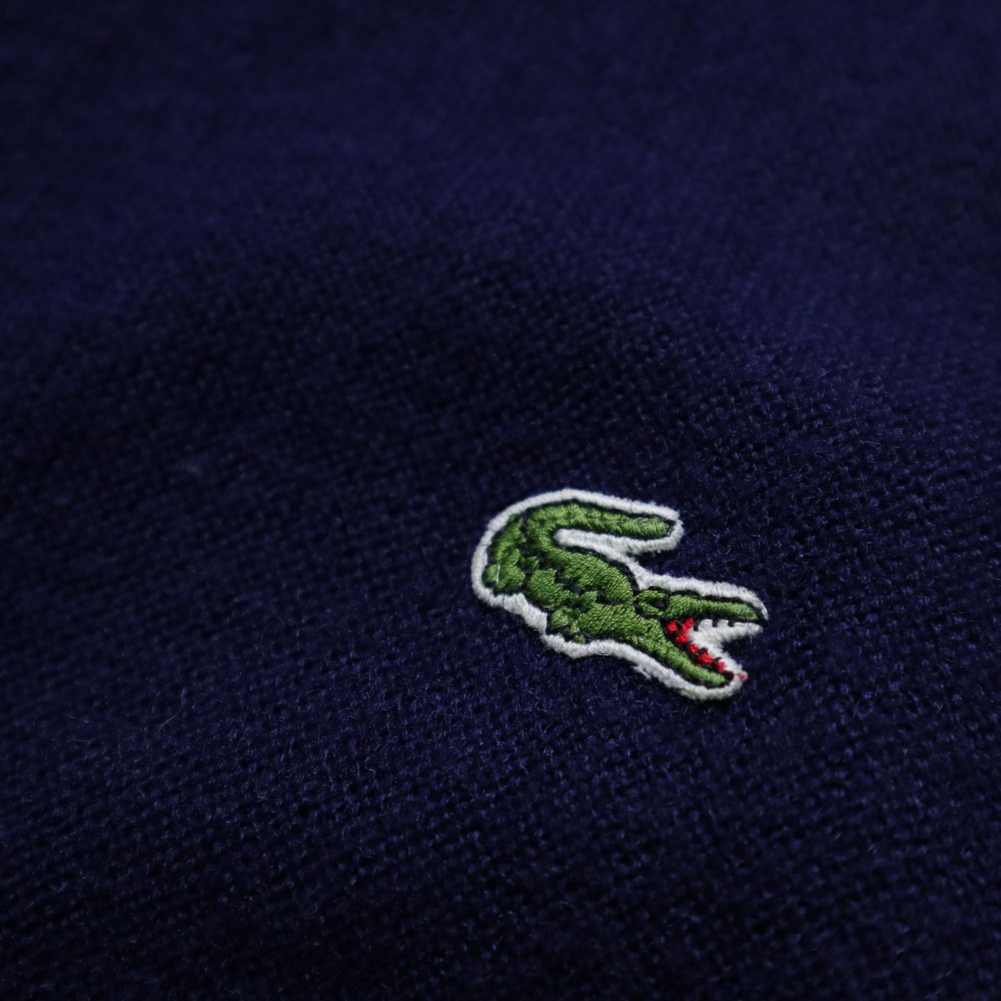 1980s Lacoste IZOD 美國製 海軍藍開襟針織衫 - 富士鳥古著