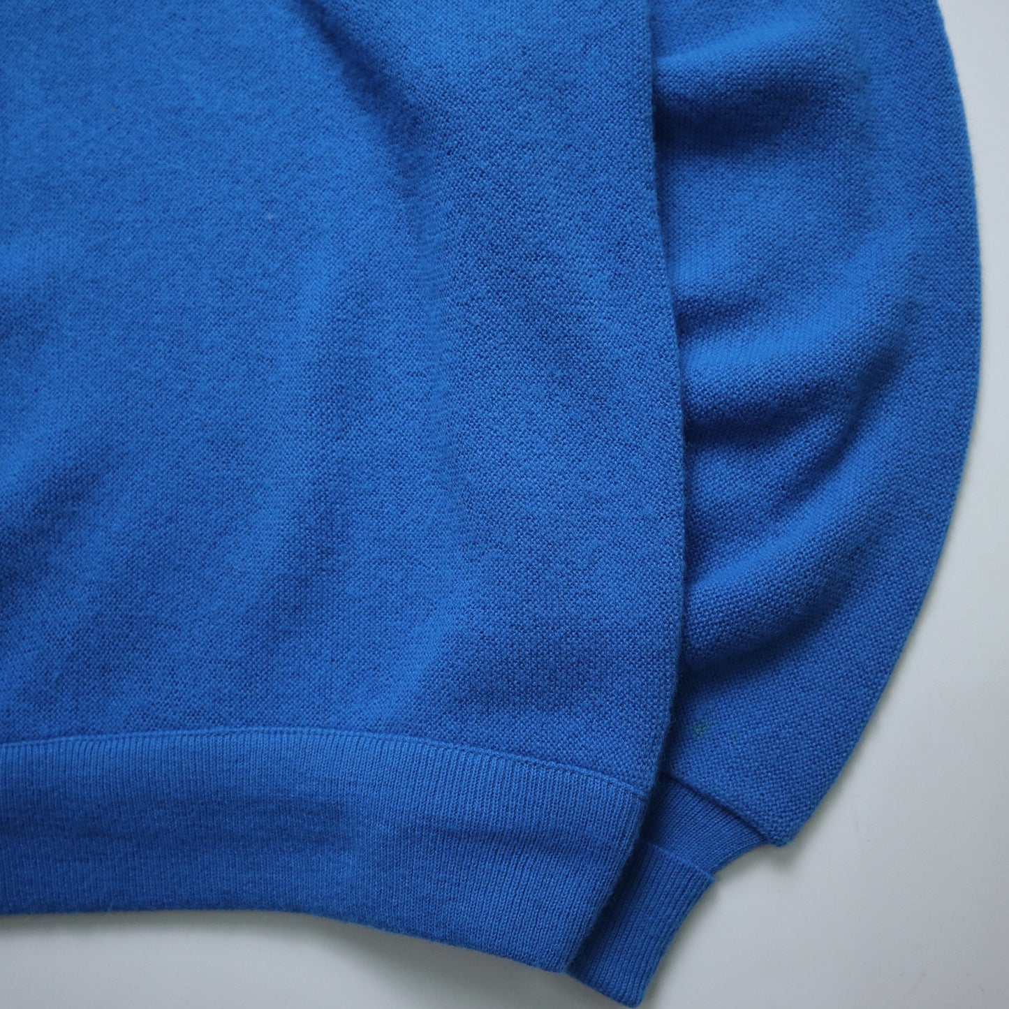 1980s Lacoste IZOD royal blue V-neck sweater made in the United States
