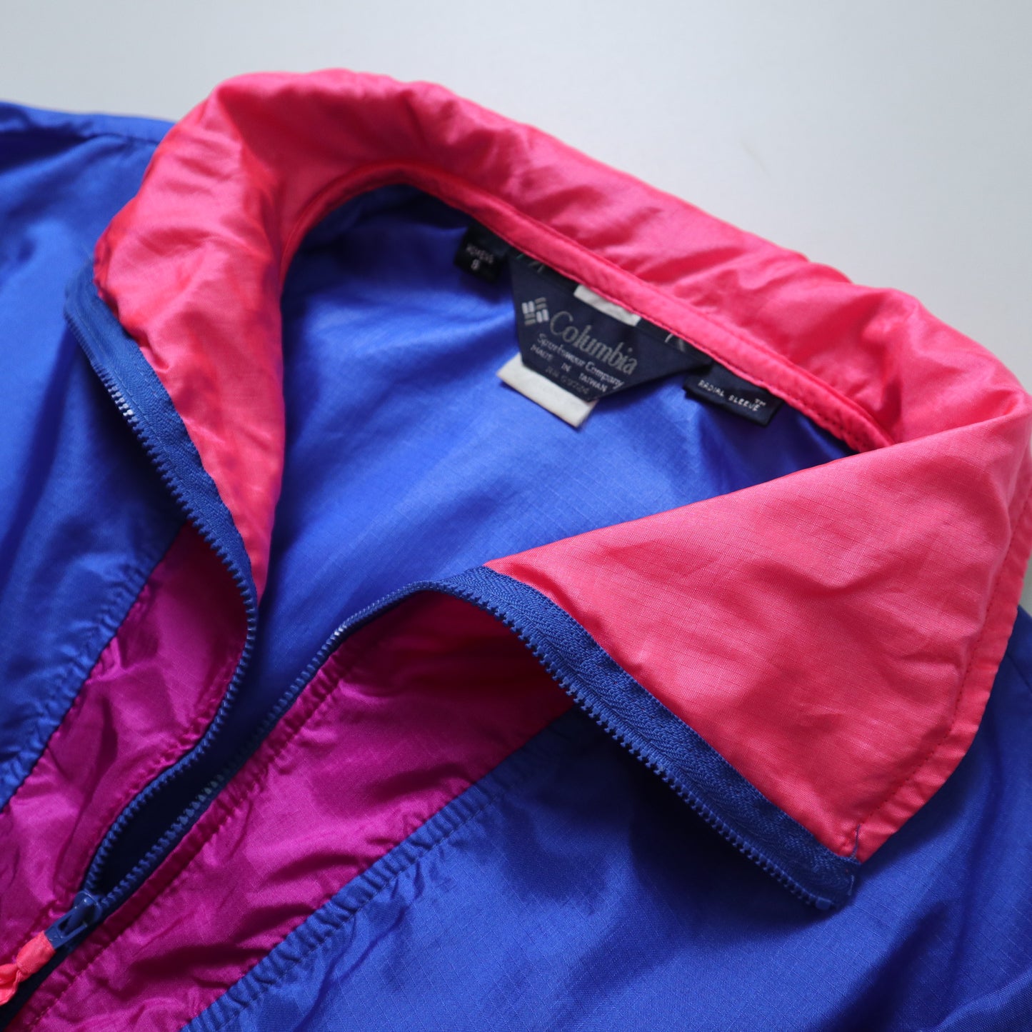 90s Columbia Made in Taiwan Colorblock Windproof Lightweight Jacket