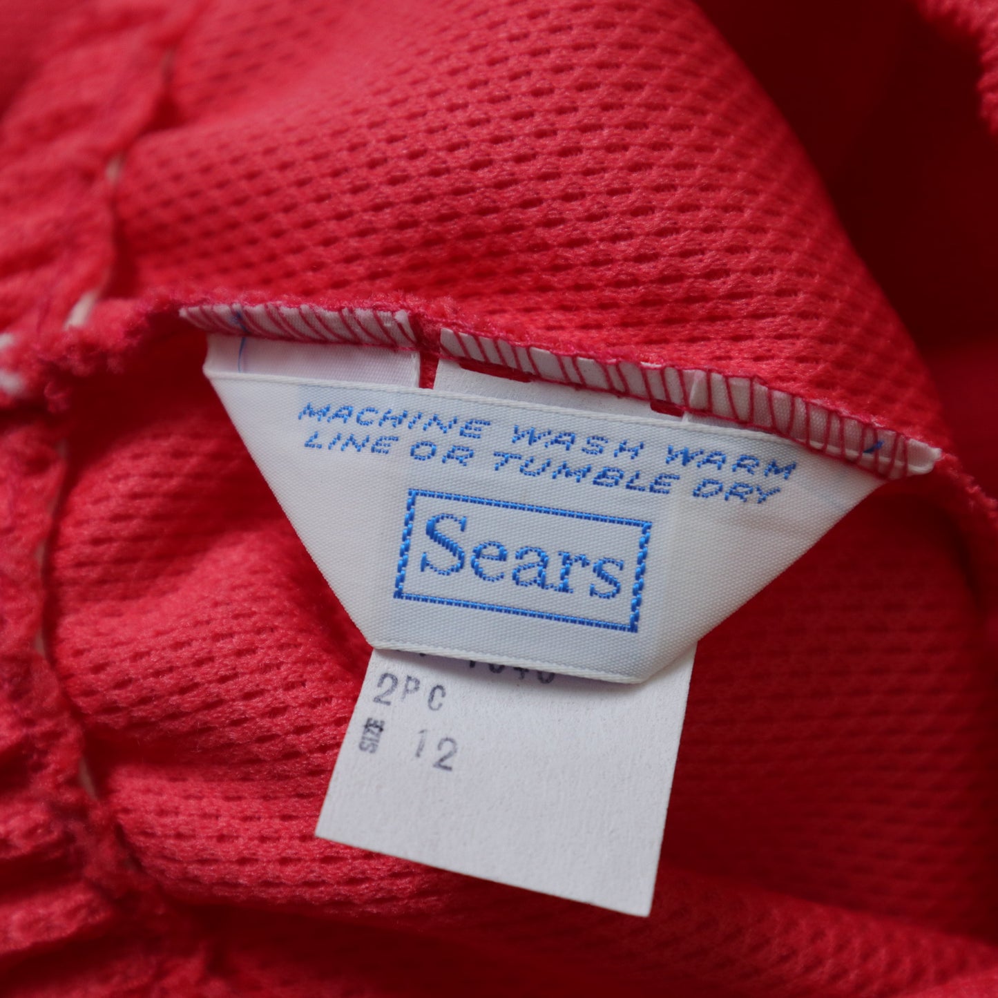 (26-33W) 70s SEARS 橘紅色聚酯纖維長褲